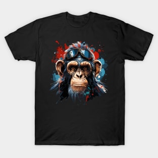 Patriotic Chimpanzee T-Shirt